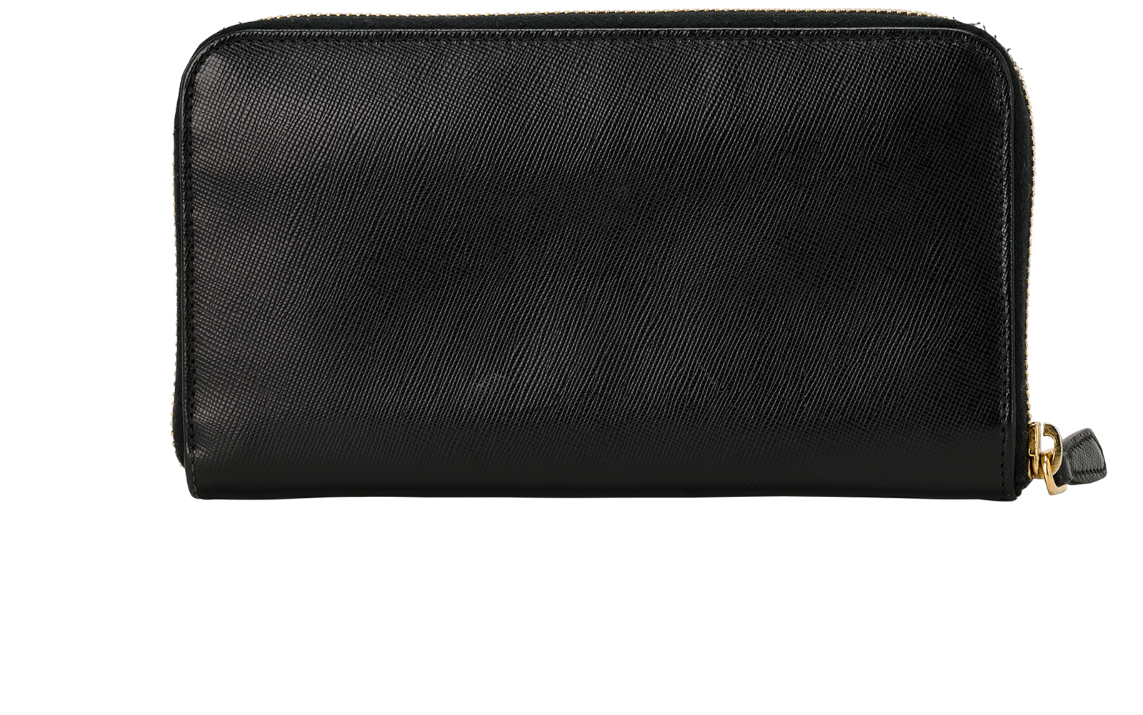 Prada Logo Continental Wallet, &pound;140, Accessories, Black, Leather, Back view